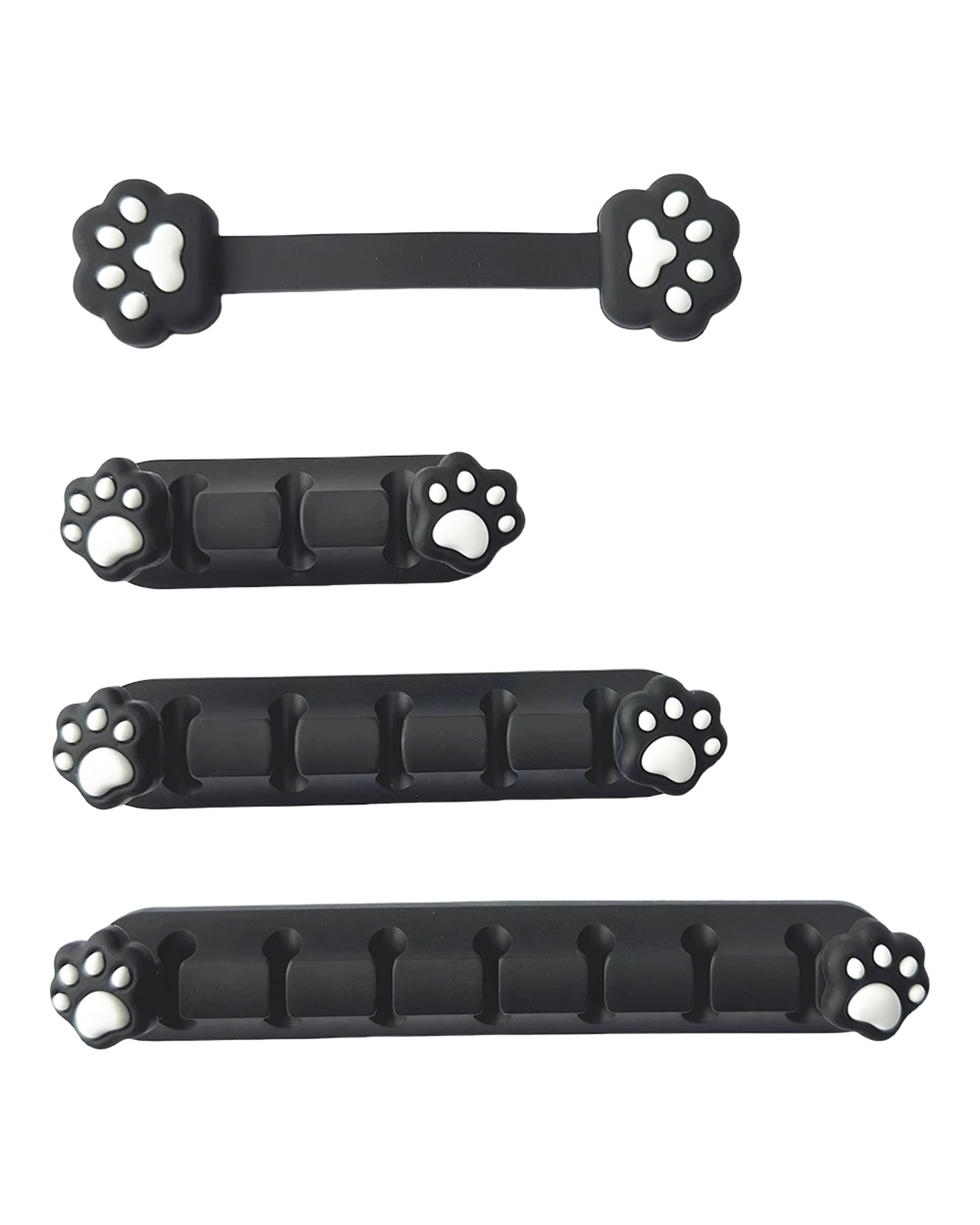 1 Playmax Paw Print Cable Management - Black/White - Multi, 1 of 8