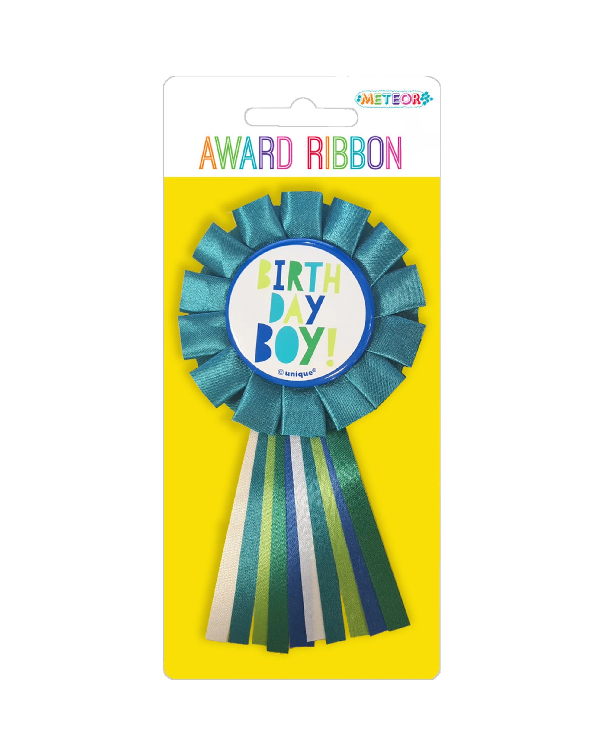 2 Meteor Birthday Boy Satin Ribbon Badge - Blue, 2 of 3