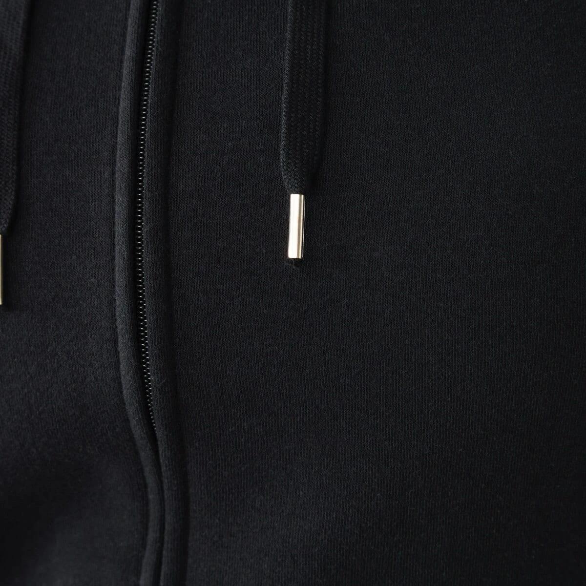7 Curve Long Sleeve Zip Through Hoodie Black, 7 of 8