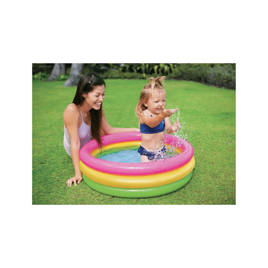 3 INTEX Inflatable Baby Pool 86x25cm 2PK Soft Floor 3 Ring Design Value Pack - Multi, 3 of 4