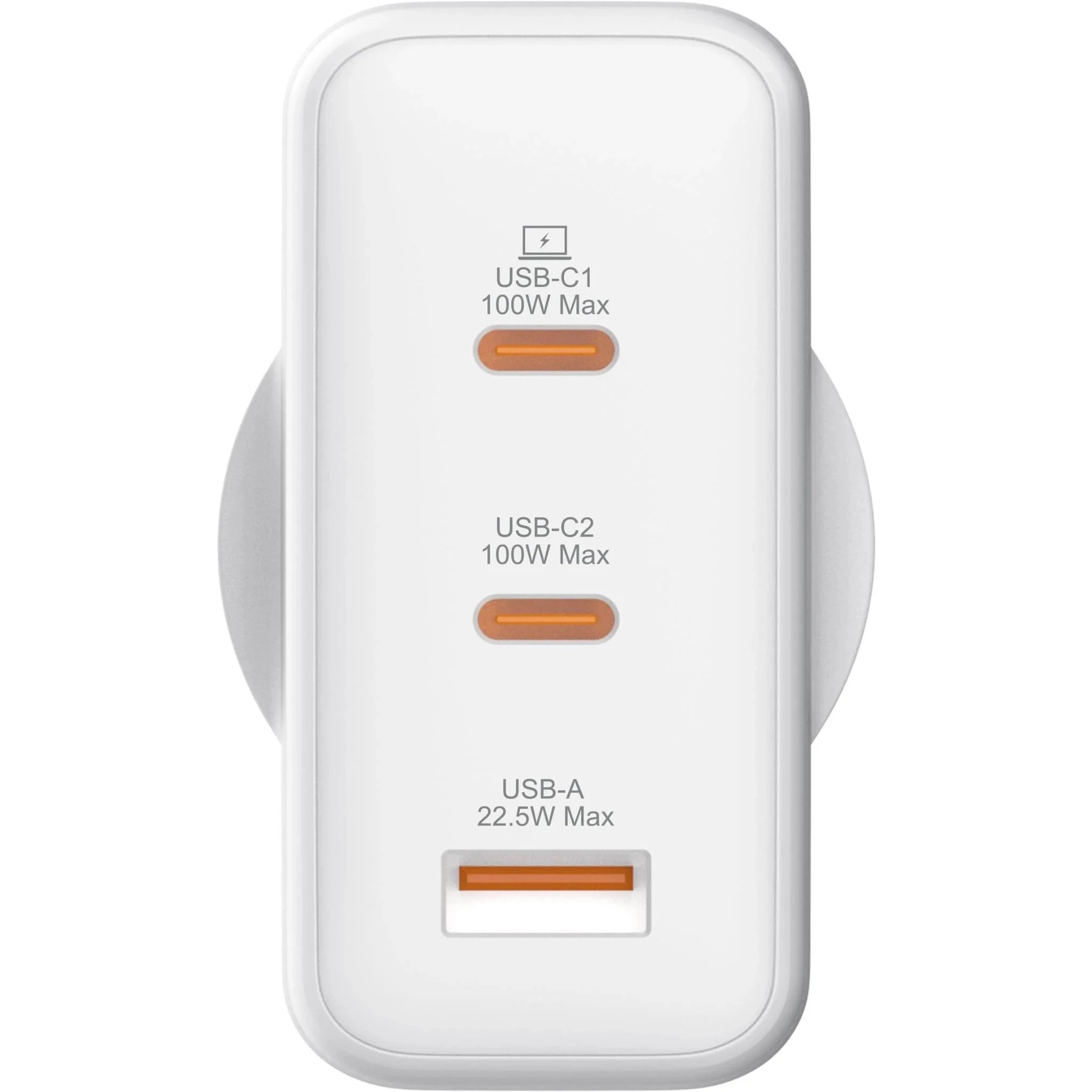 2 Monster 120W GaN USB-C/A Port Wall Charger - White, 2 of 5