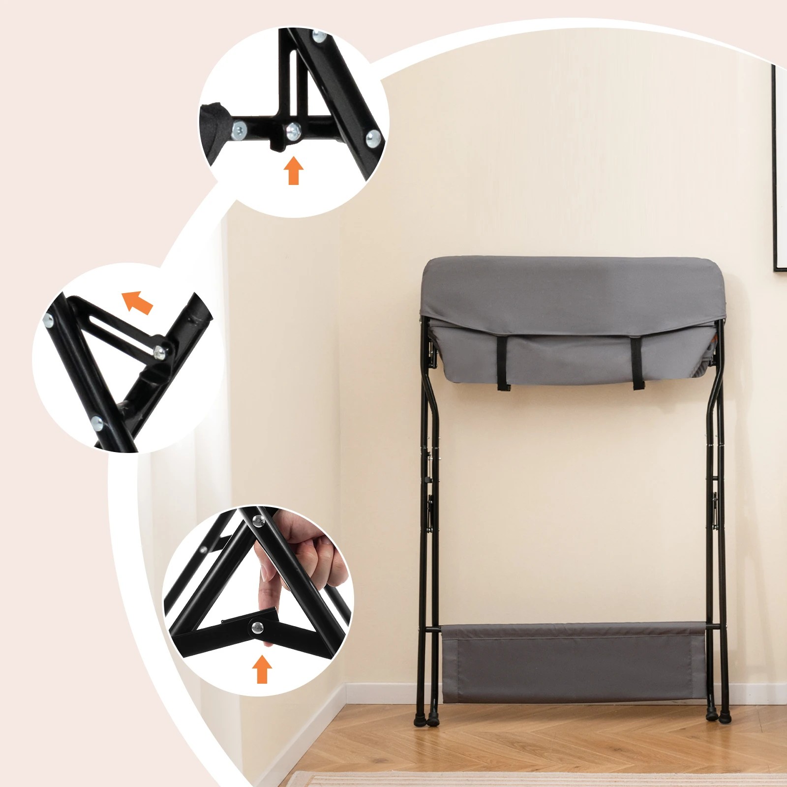 2 Costway Folding Change Table Nursery Organizer, 2 of 7