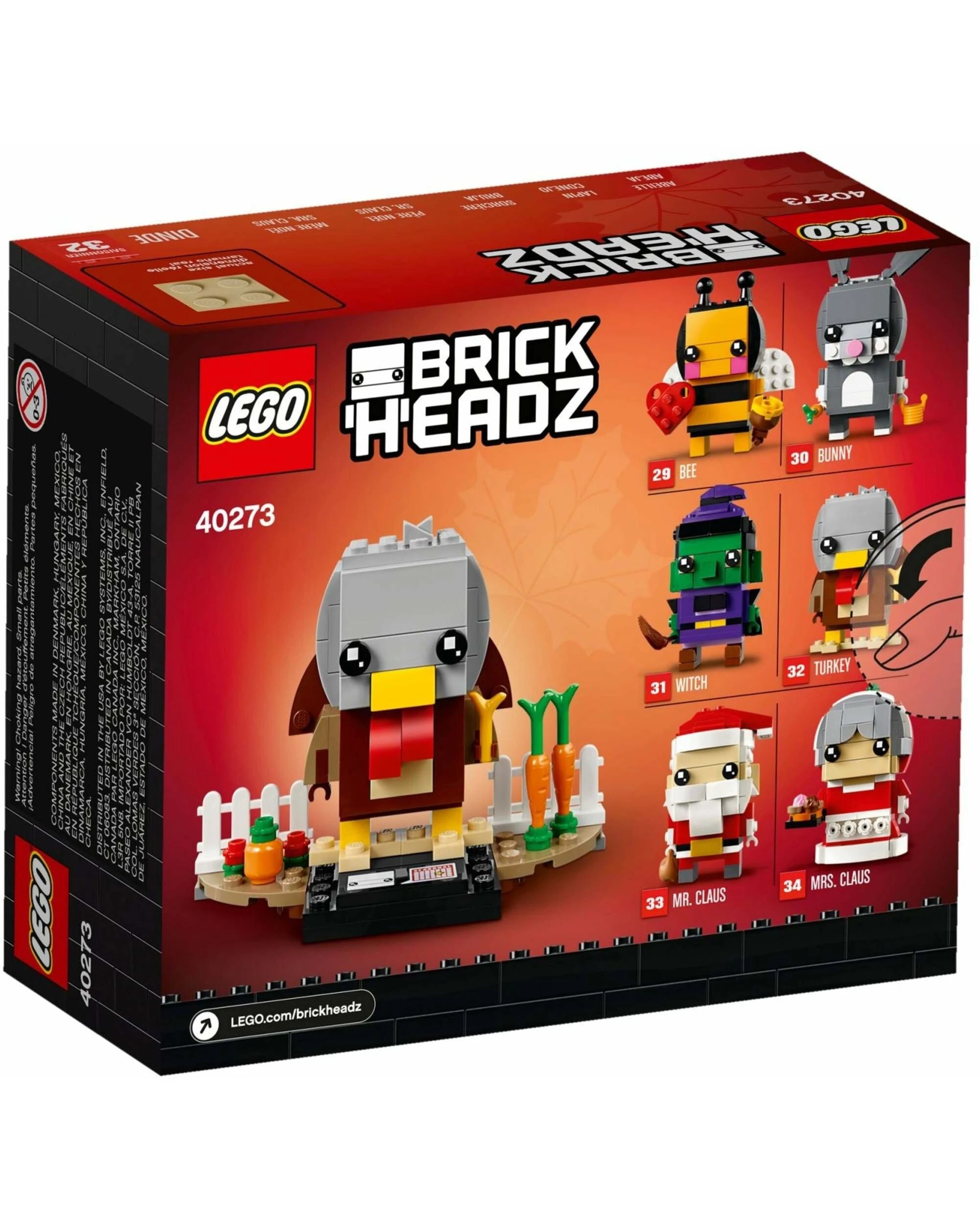 3 LEGO 40273 Thanksgiving Turkey BrickHeadz Set, 3 of 3