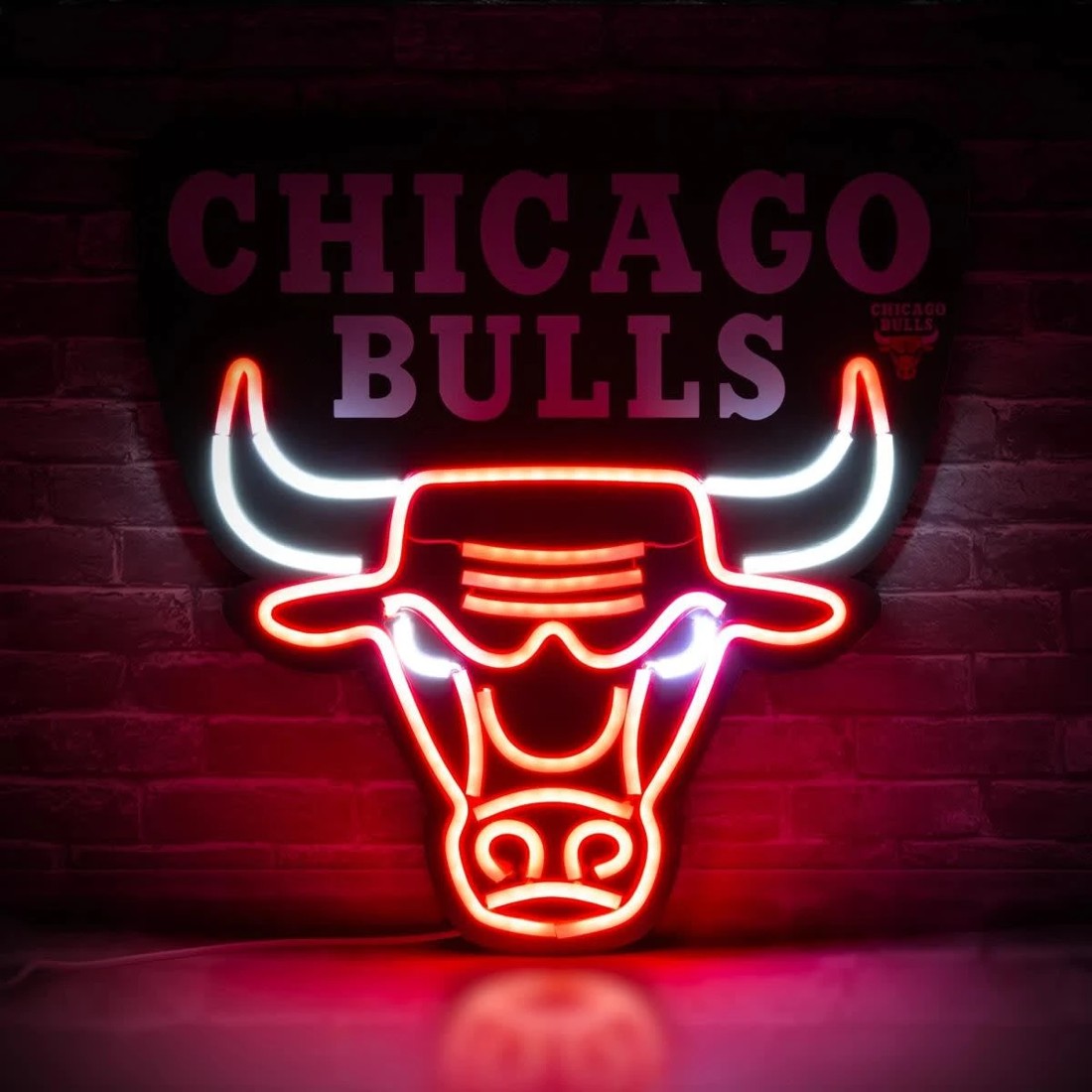 1 Bulls Logo Neon Light, 1 of 2