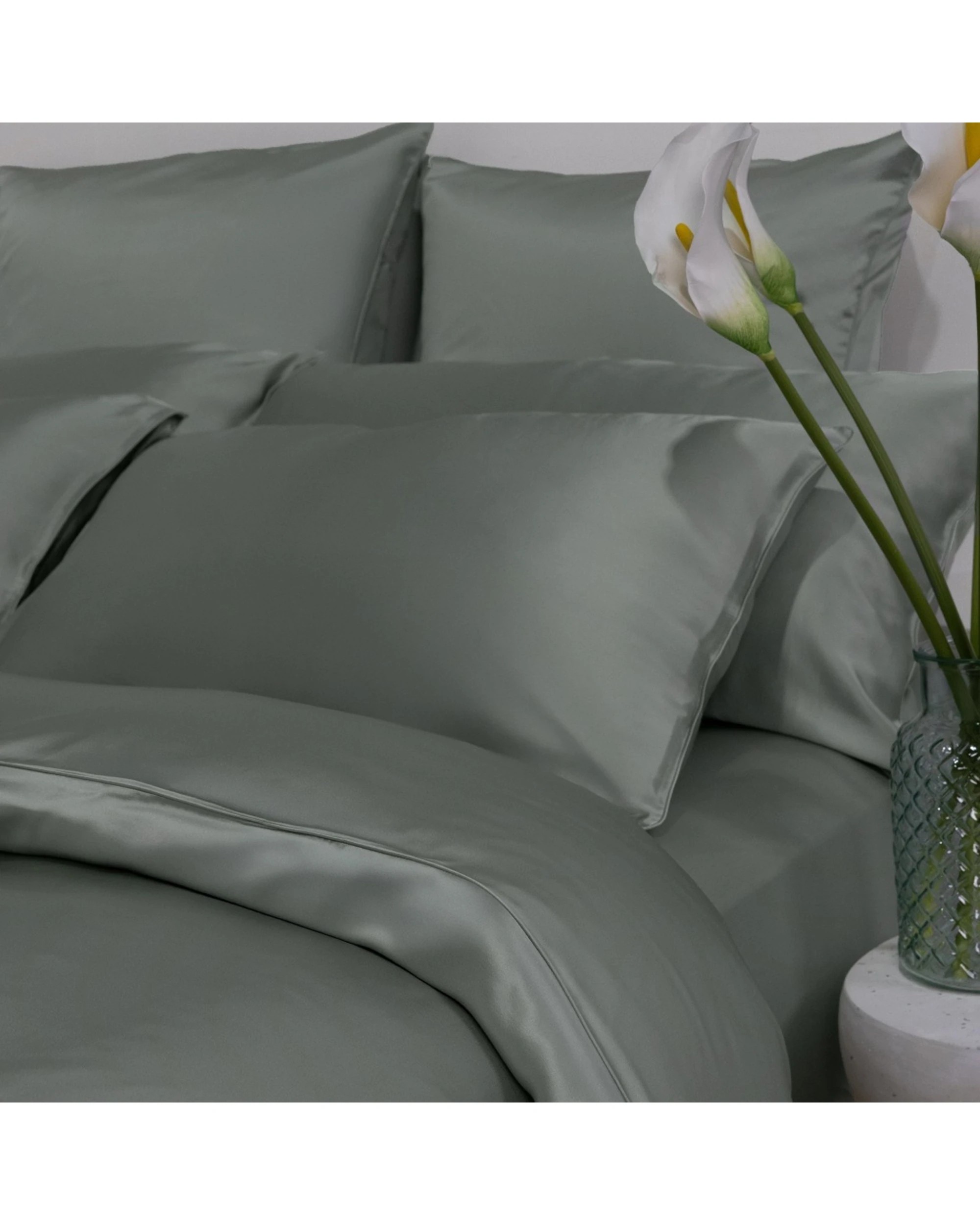 1 Bedding co Pillow Case 100% Mulberry Silk 22 Momme European - One Size - Green, 1 of 6