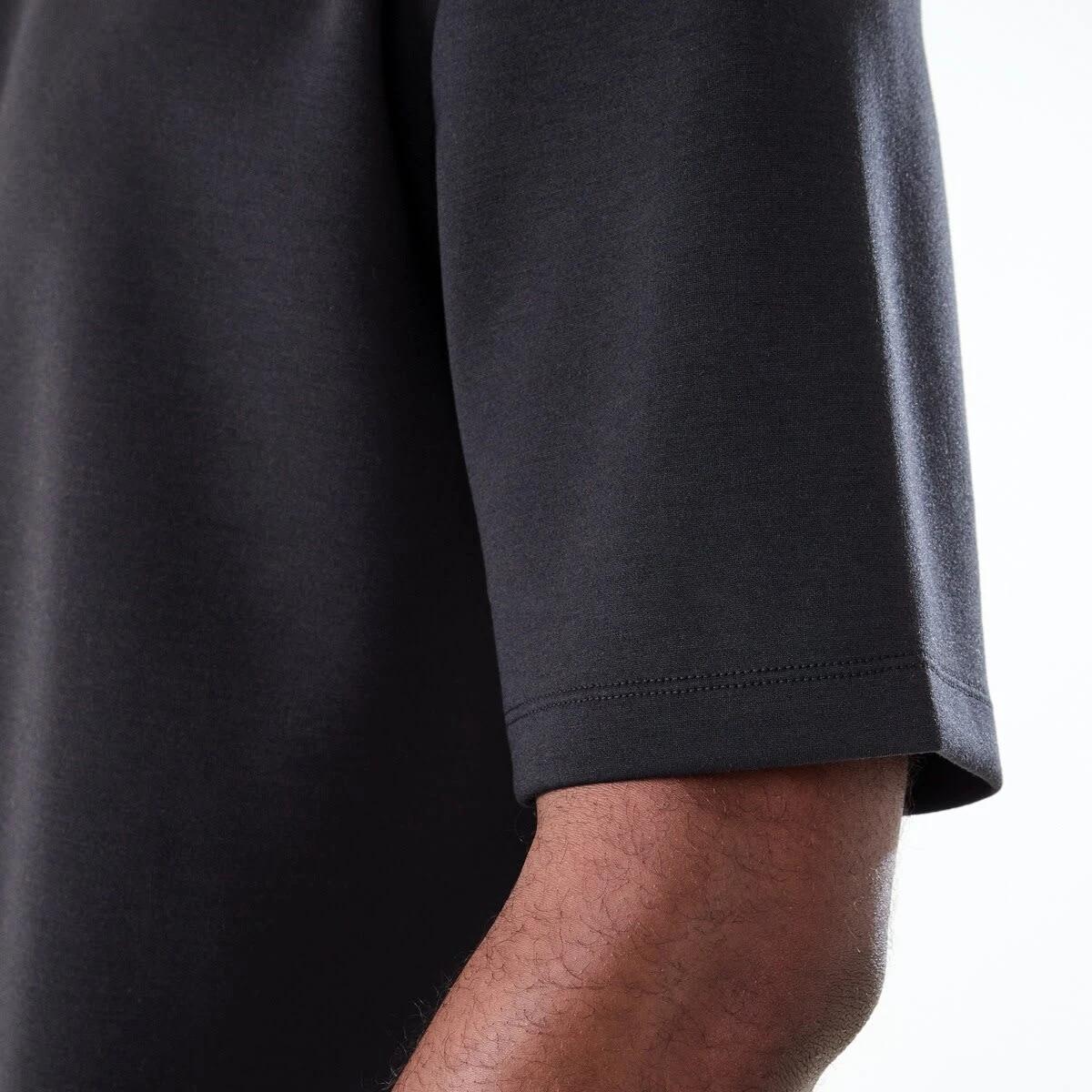 6 Active Mens Oversized Scuba T-shirt BLACK, 6 of 6