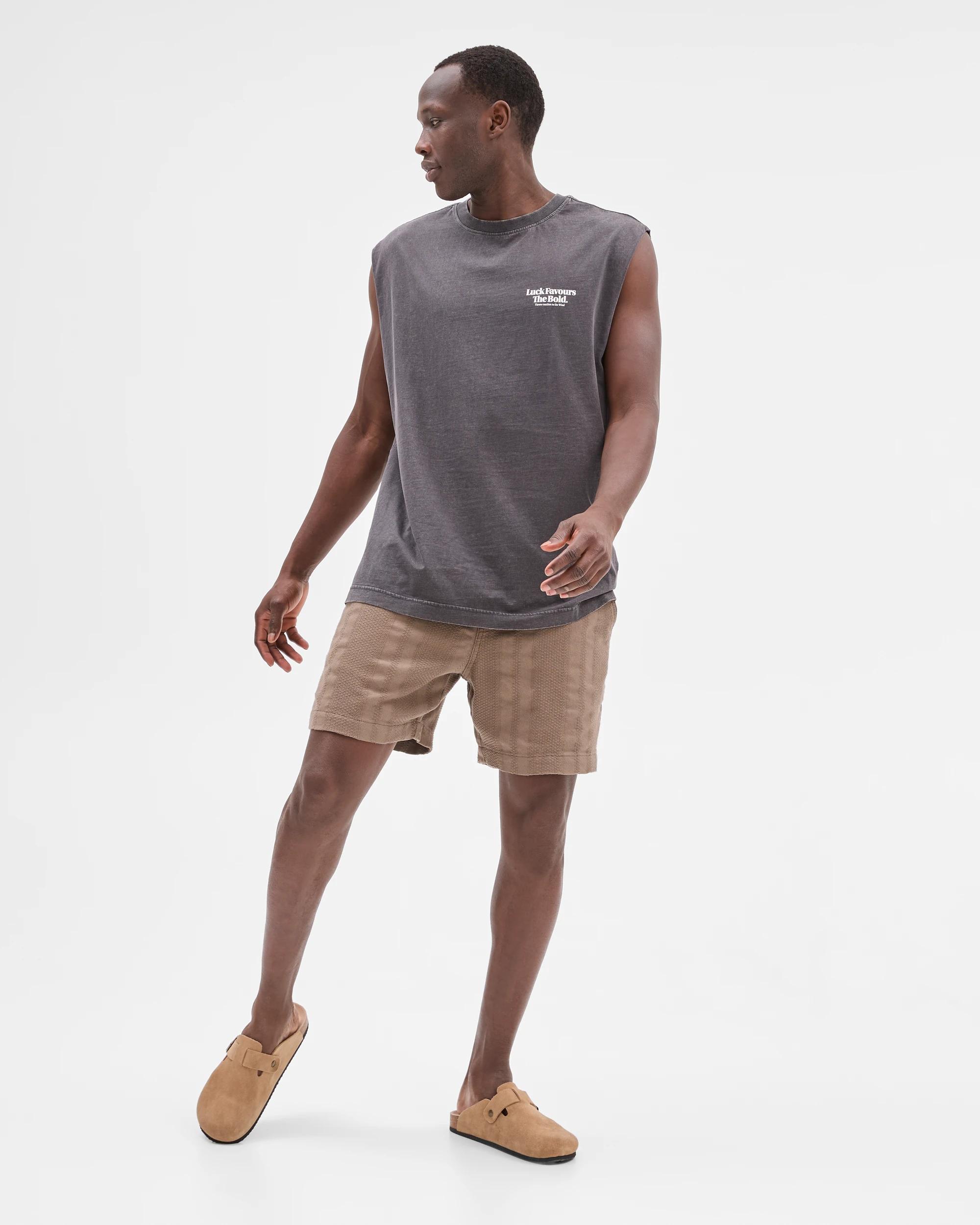 2 Australian Cotton Graphic Tank Top - Commons LUCK FAVOURS PHANTOM, 2 of 5