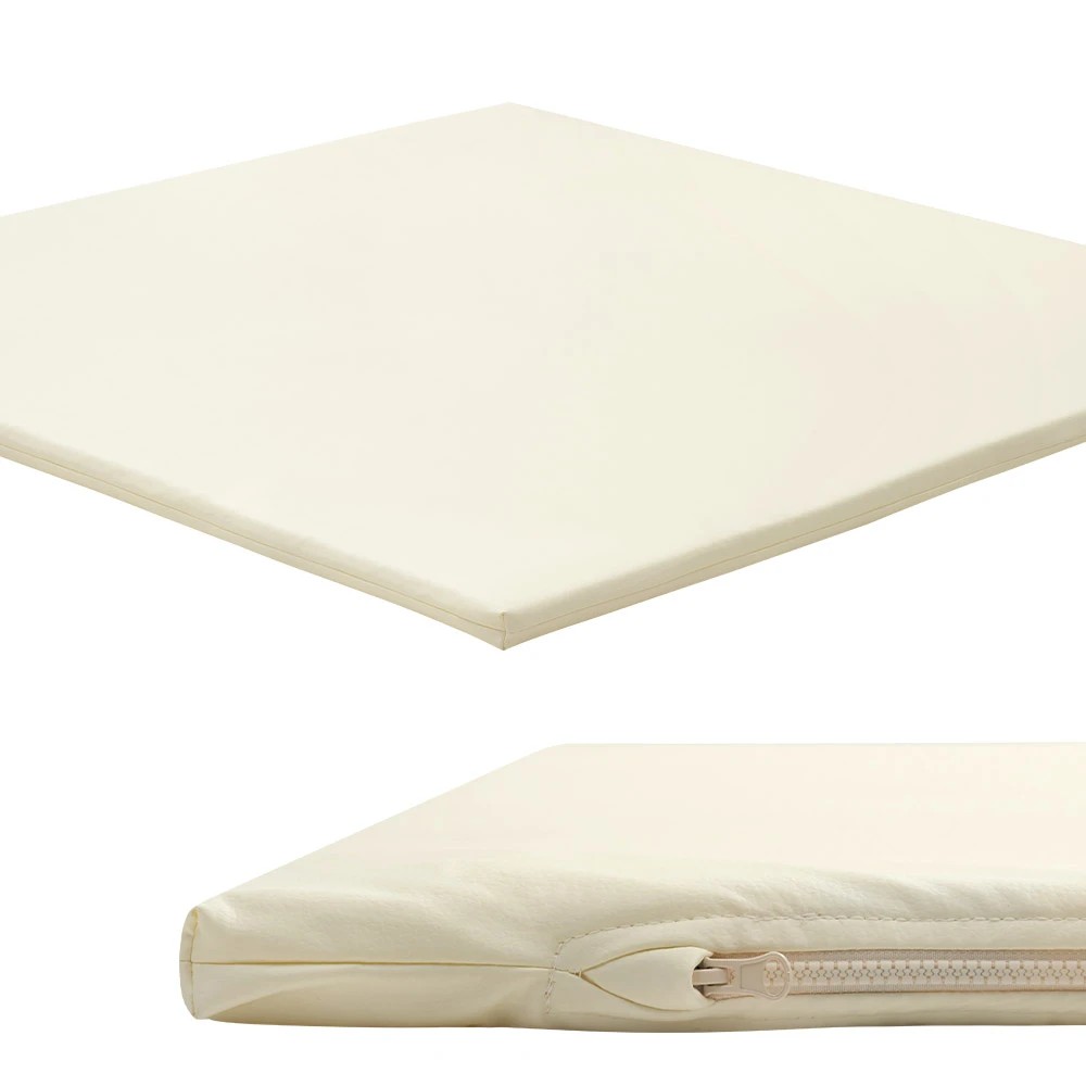 1 Playpals Kids Play Mat Baby Crawling Soft Leather Cover Plush Foam Padding - Beige, 1 of 3