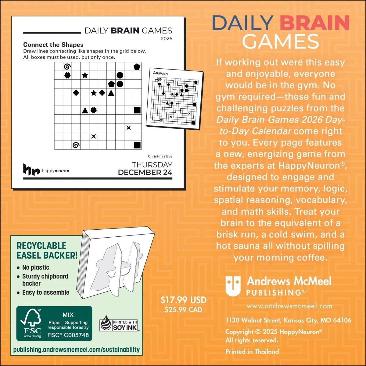 2 Happy Neuron Daily Brain Games 2026 Calendar, 2 of 4