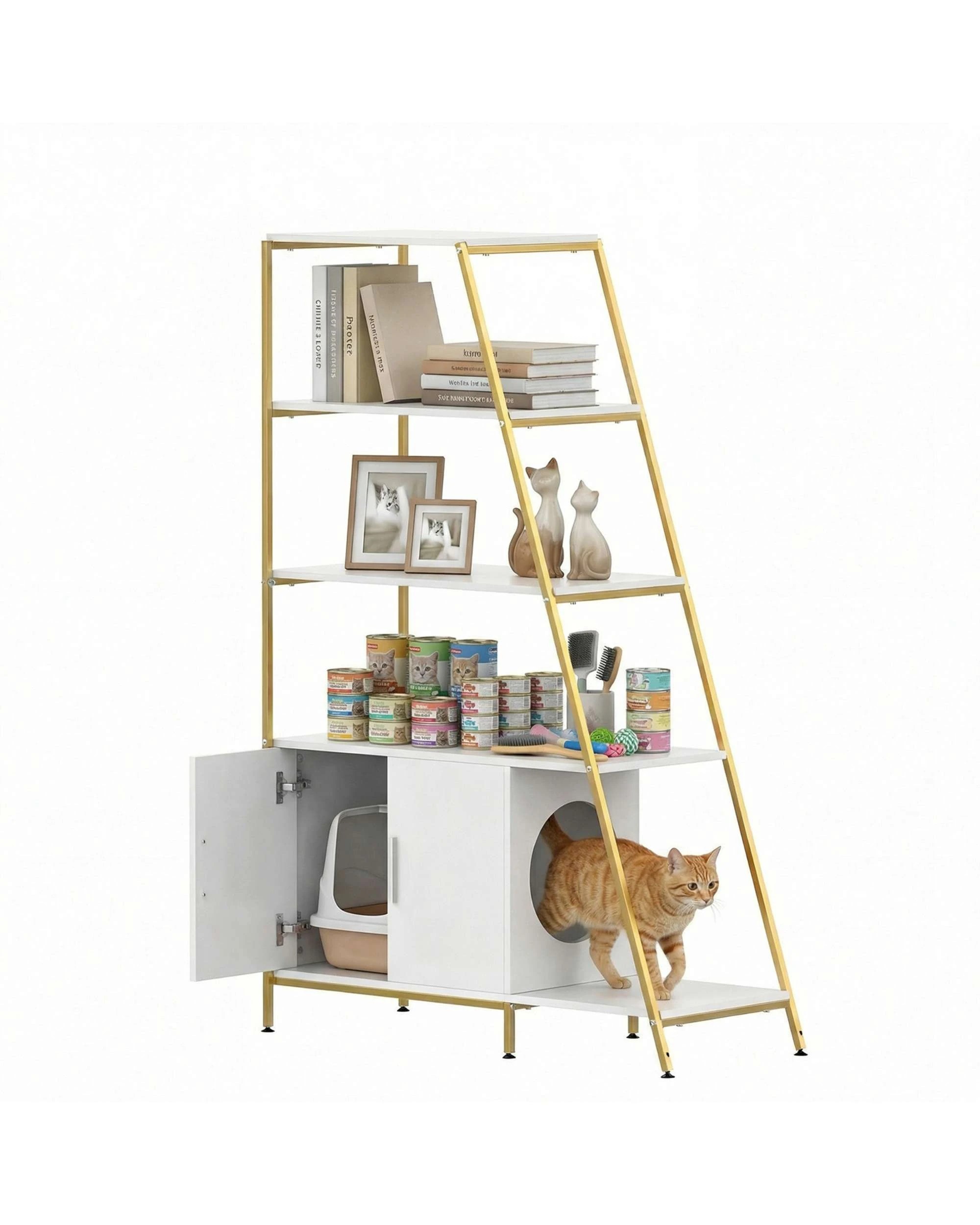 1 Advwin 2-in-1 Cat Litter Box Enclosure, 1 of 10