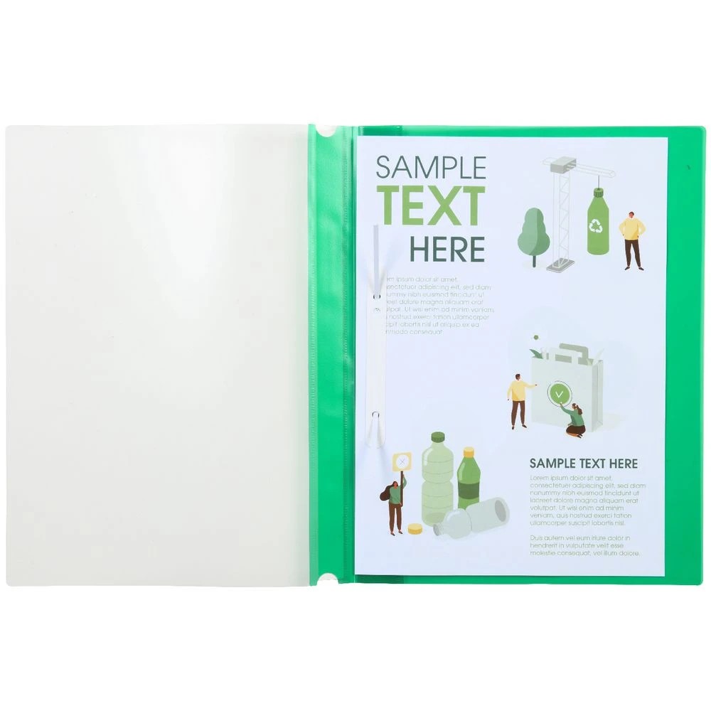 3 J.Burrows A4 Flat File Green, 3 of 3