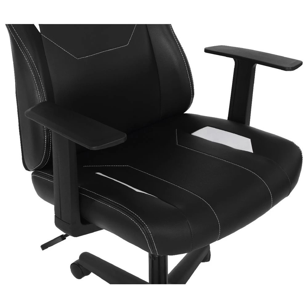 6 Typhoon Bolt Gaming Chair Black/White Ergonomic Chairs and Desk Chairs, 6 of 10