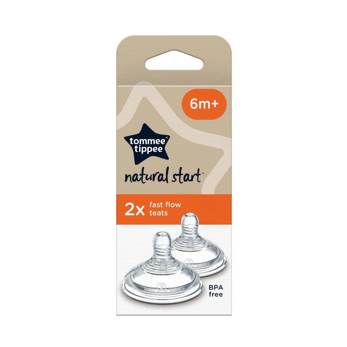 1 2 Pack Tommee Tippee Fast Flow Teats, 1 of 6