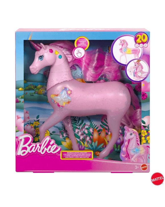Barbie Sparkle Lights Unicorn Toy Kmart