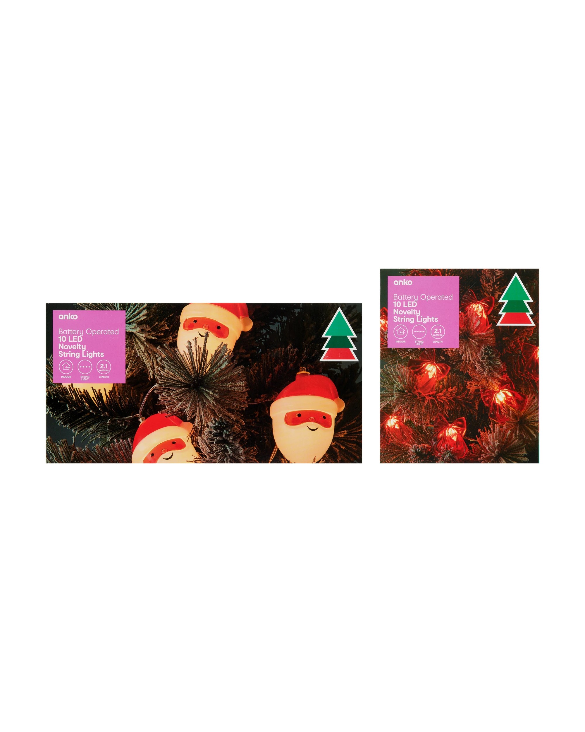7 Battery Operated 10 LED Novelty String Lights - Assorted, 7 of 8
