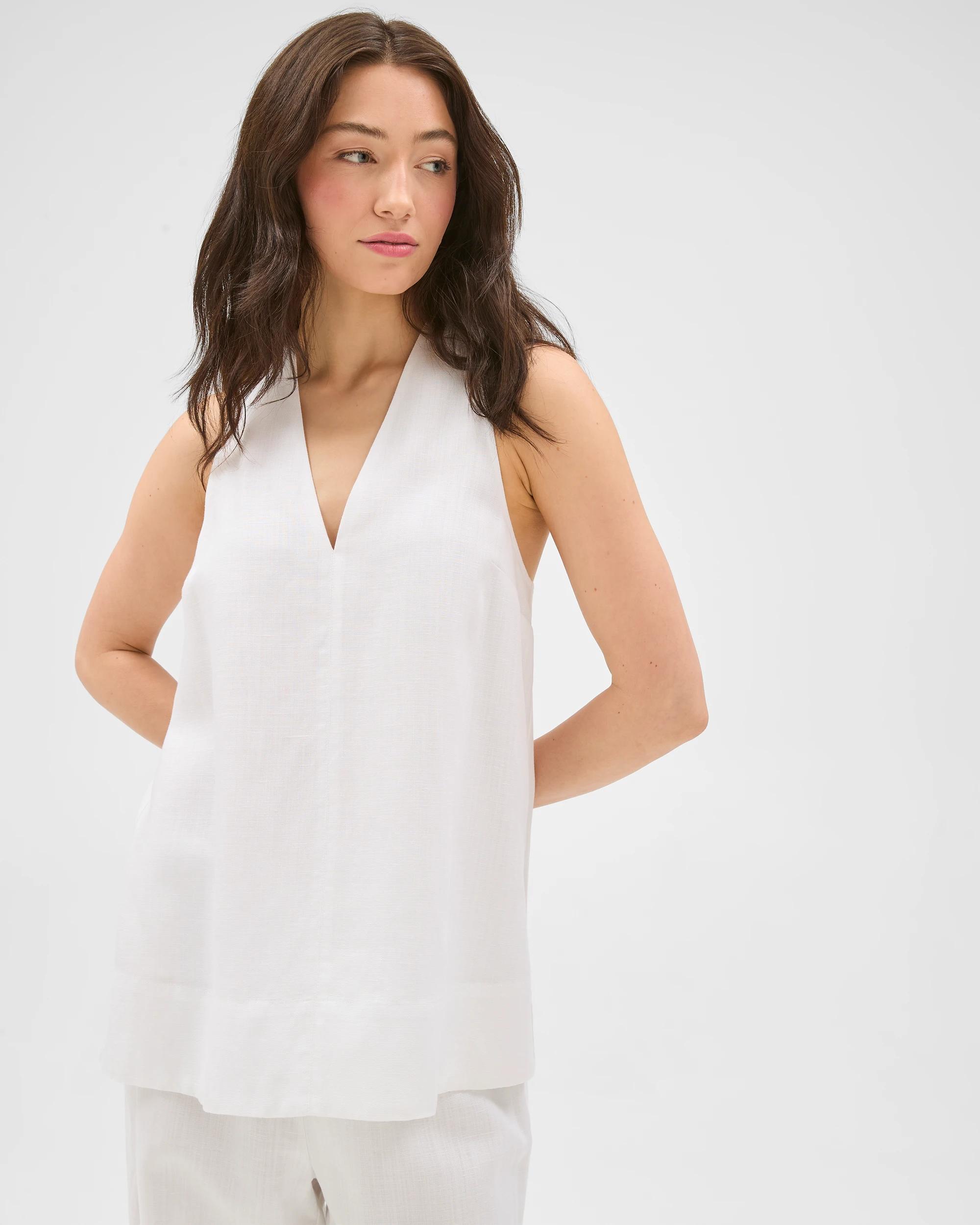2 Lily Loves V-Neck Tunic Top WHITE, 2 of 7