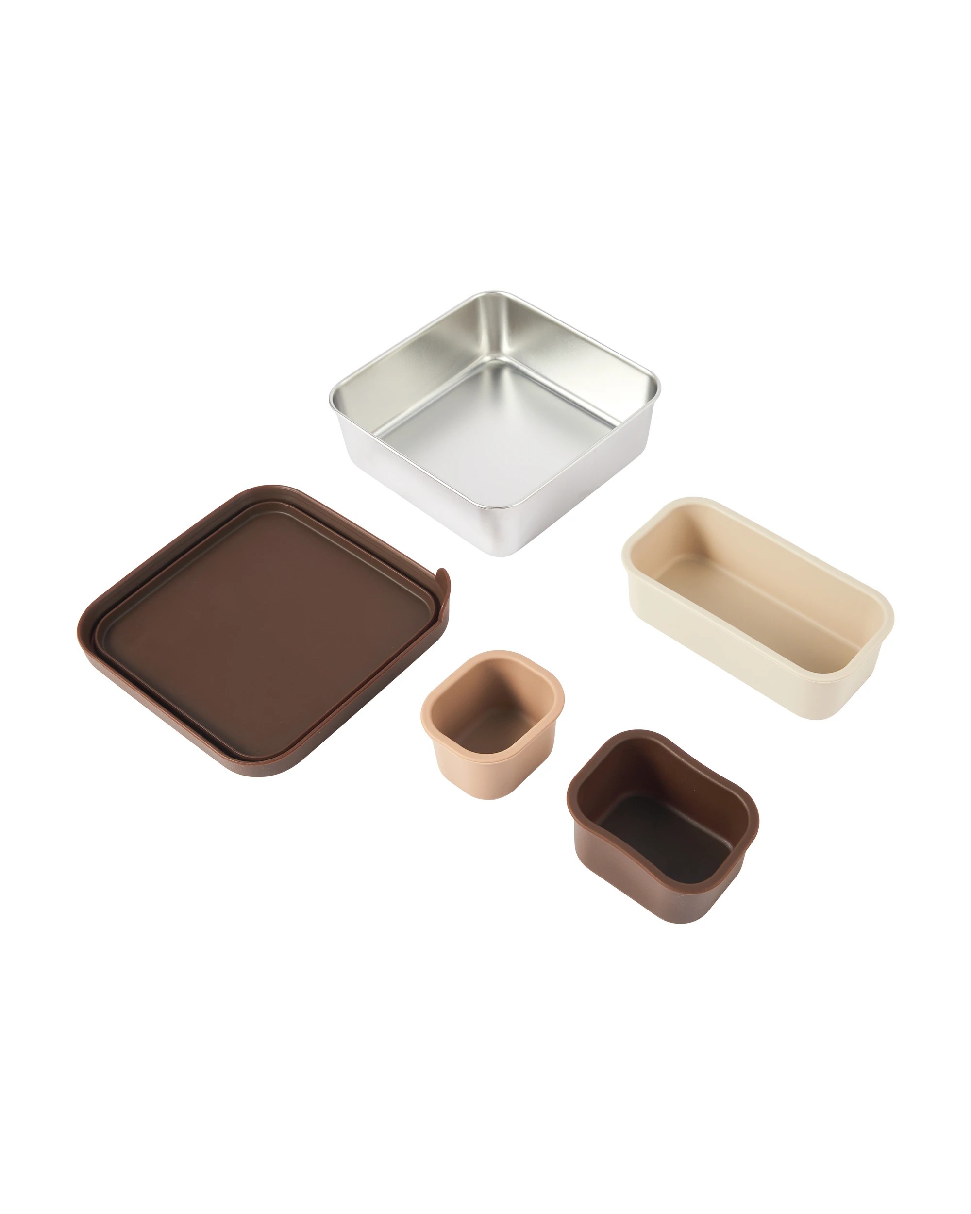 4 Stainless Steel Brown Silicone Lunch Box, 4 of 5