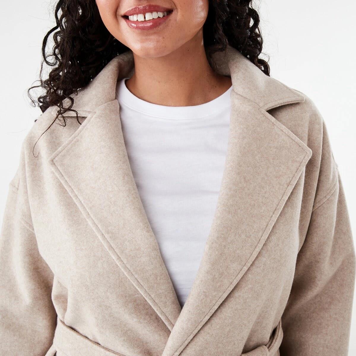 6 Oversized Coat with Belt Loml Marle, 6 of 9