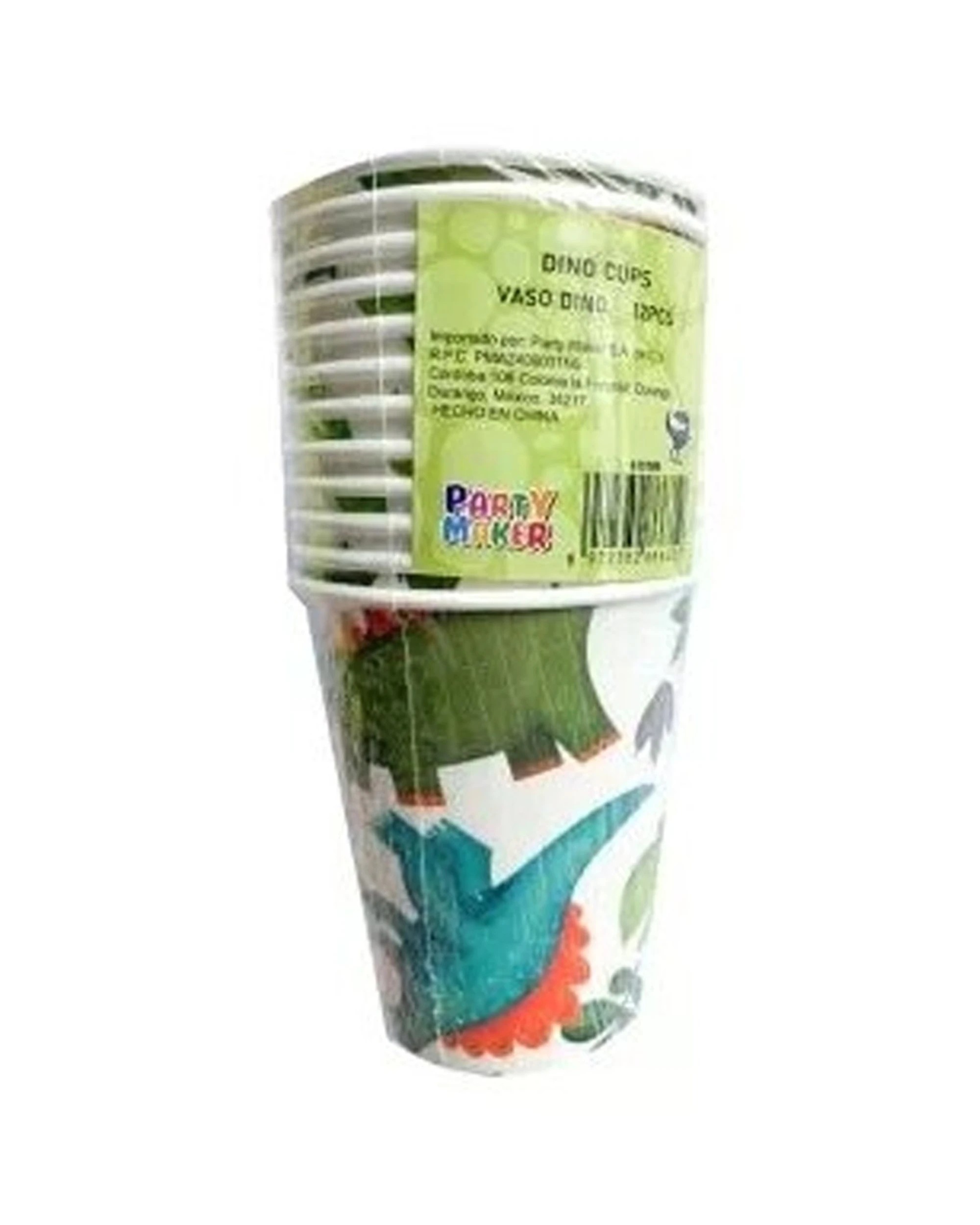2 Party Maker 12pc Disposable Paper Cups Tableware Dino Party Supplies - White, 2 of 2