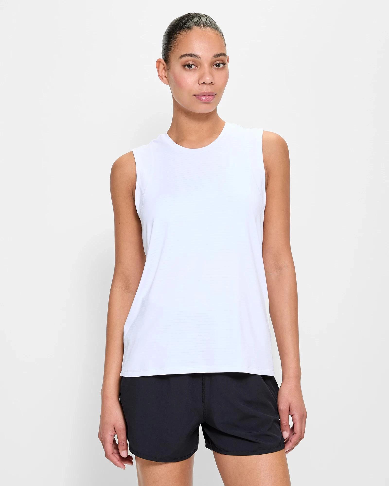 1 Target Active Performance Running Muscle Tank Top WHITE, 1 of 5