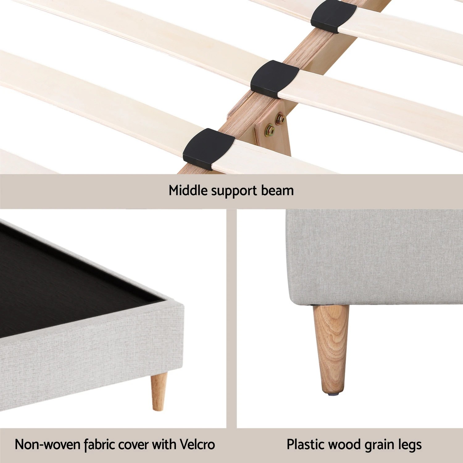 7 Artiss Bed Frame Queen Size ZORA - Multi, 7 of 7