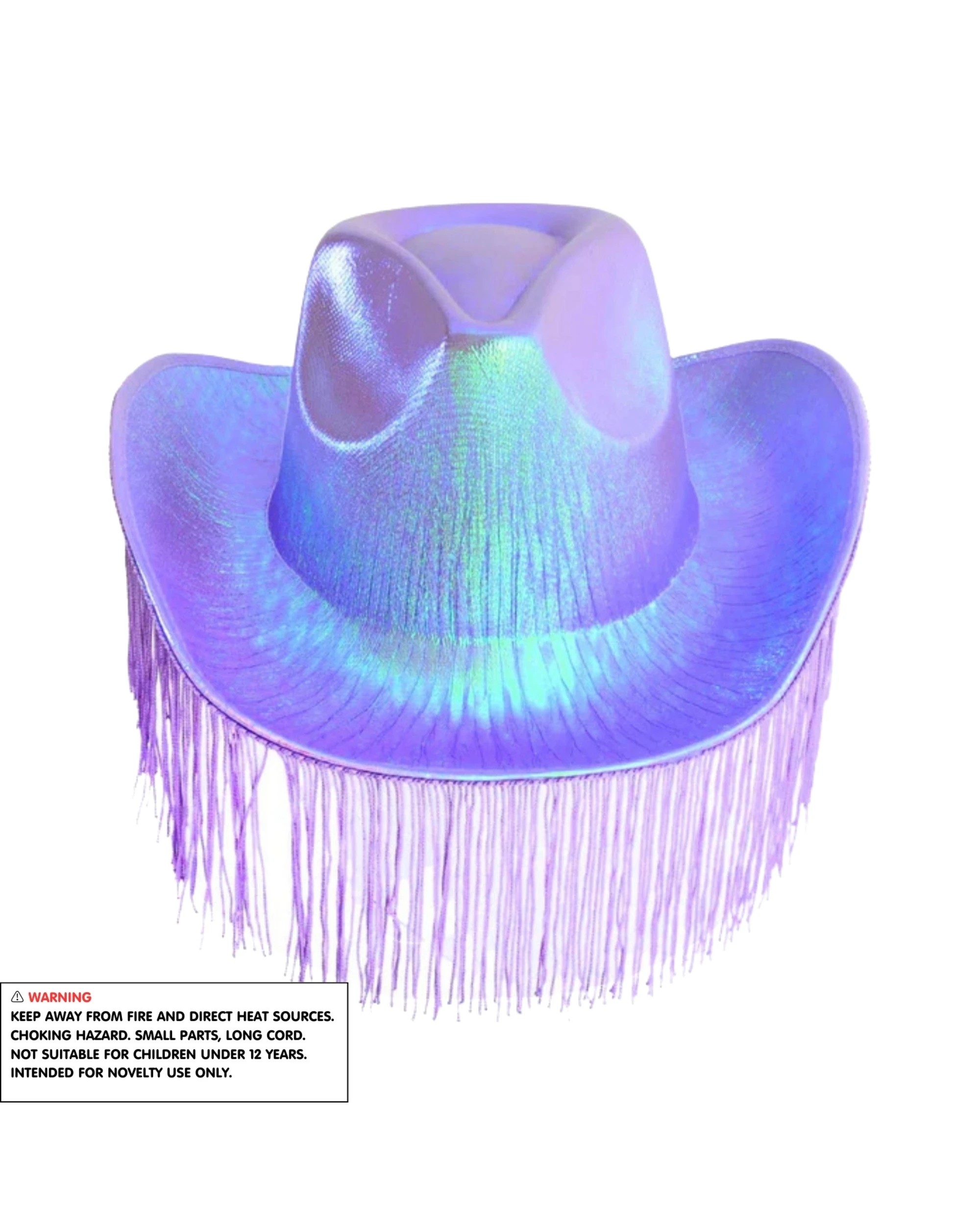 3 JDParty Metallic Cowboy Hat With Fringe - Purple, 3 of 3