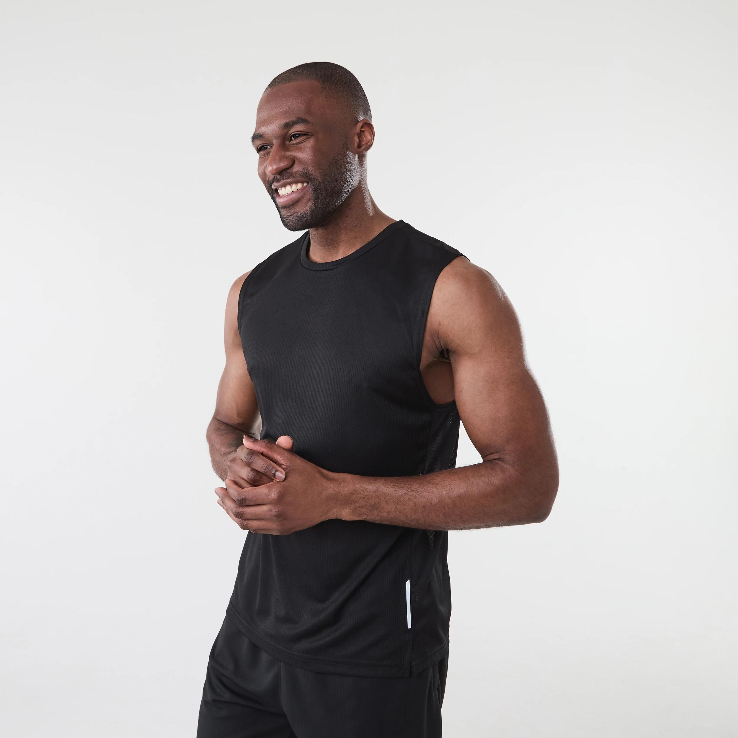 2 Active Mens Performance Muscle BLACK, 2 of 7