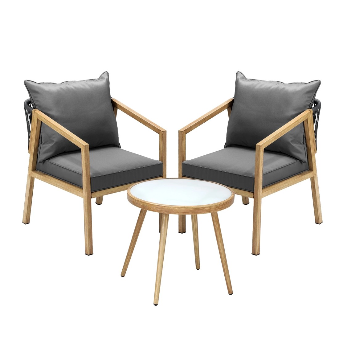 1 Livsip Outdoor Bistro Set Dining Chairs Table Patio Furniture Setting 3 Piece
 - Multi, 1 of 10