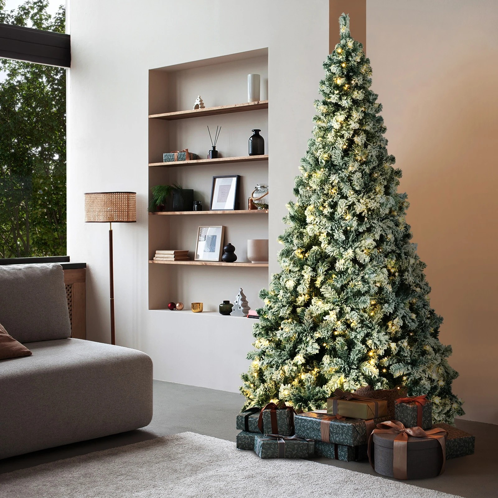 3 Tinseltown LED Christmas Tree 2.4M 8FT Xmas Trees Snow Flocked Decorations - White, 3 of 7