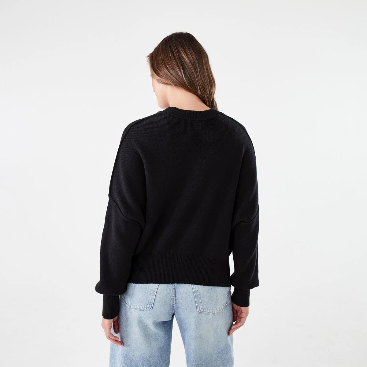 3 Oversized Crew Neck Jumper BLACK, 3 of 7