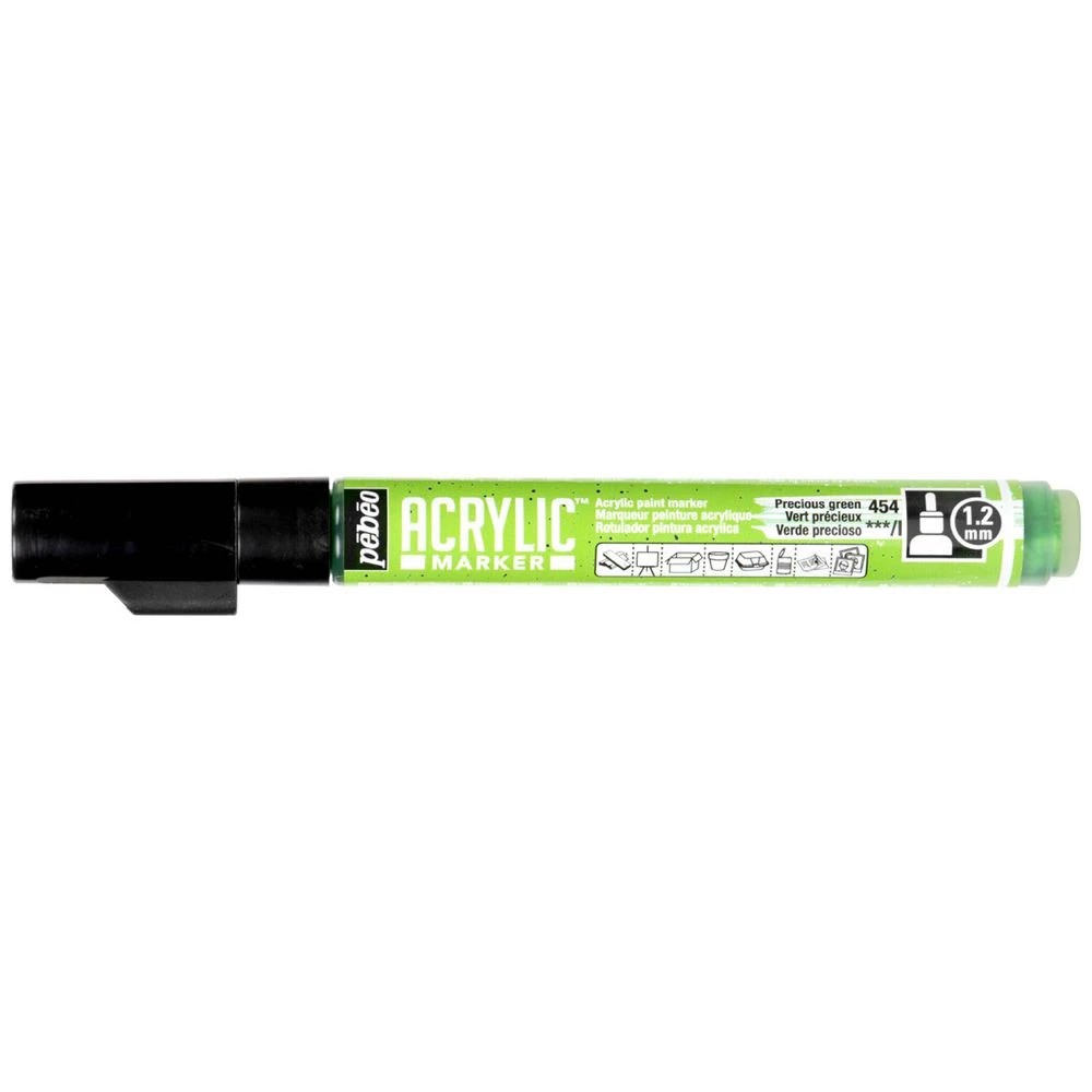 1 Pebeo Acrylic Paint Marker 1.2mm Precious Green, 1 of 3