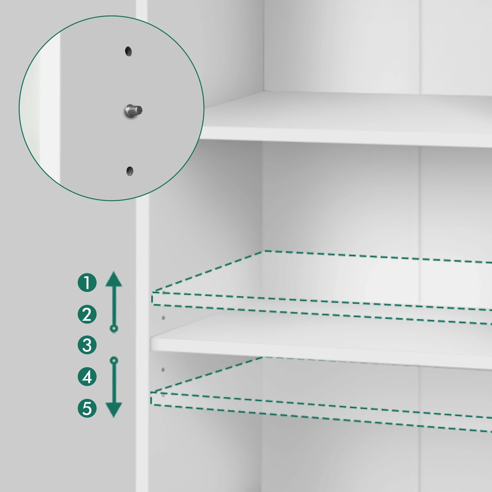 4 Alfordson Chest of 3 Drawers Office Storage Cabinet Tallboy Bedroom - White, 4 of 10