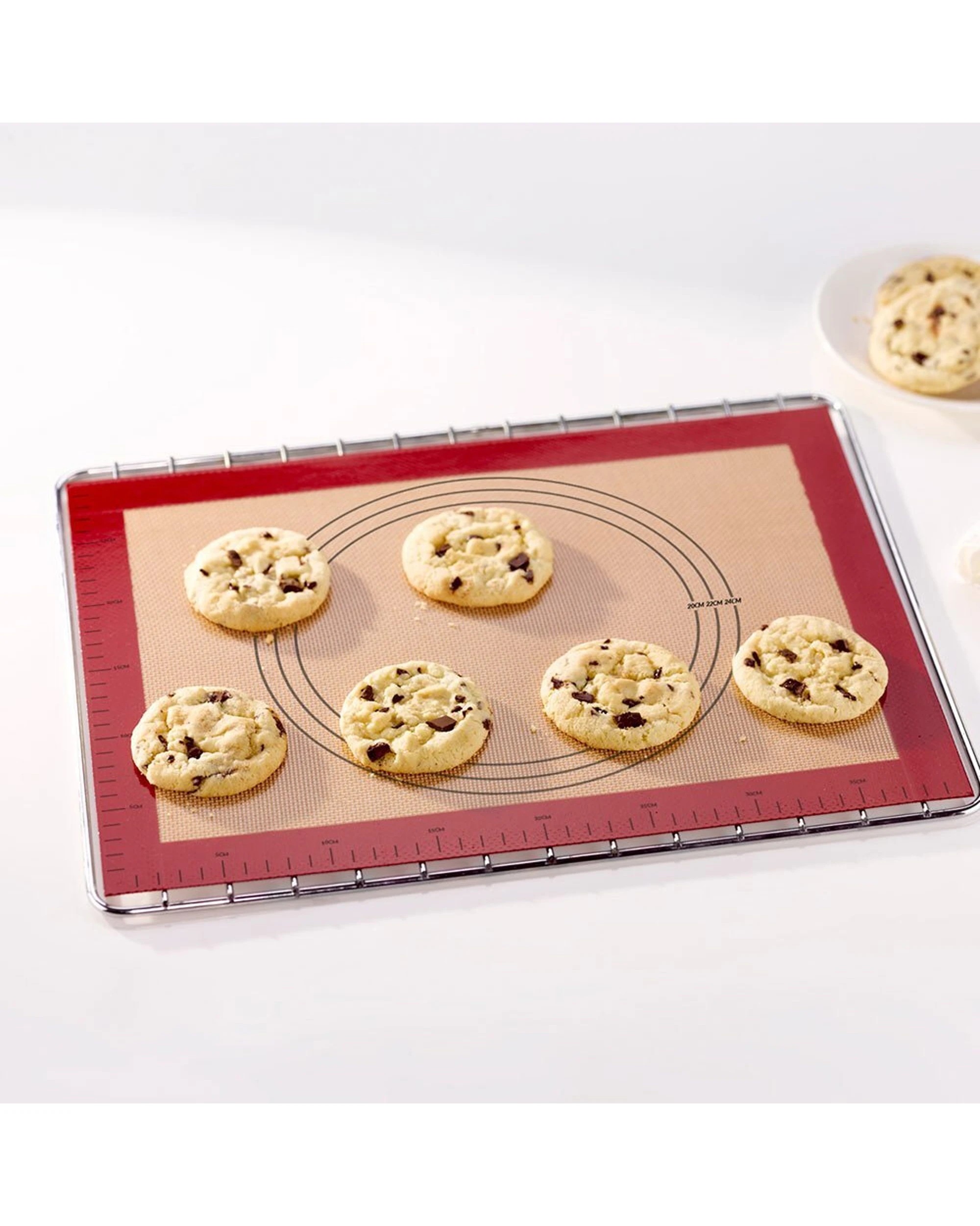 4 Nostik Reusable Non-Stick Silicone Prep Roll Mat 38cm x 58cm Dishwasher - Multi, 4 of 4