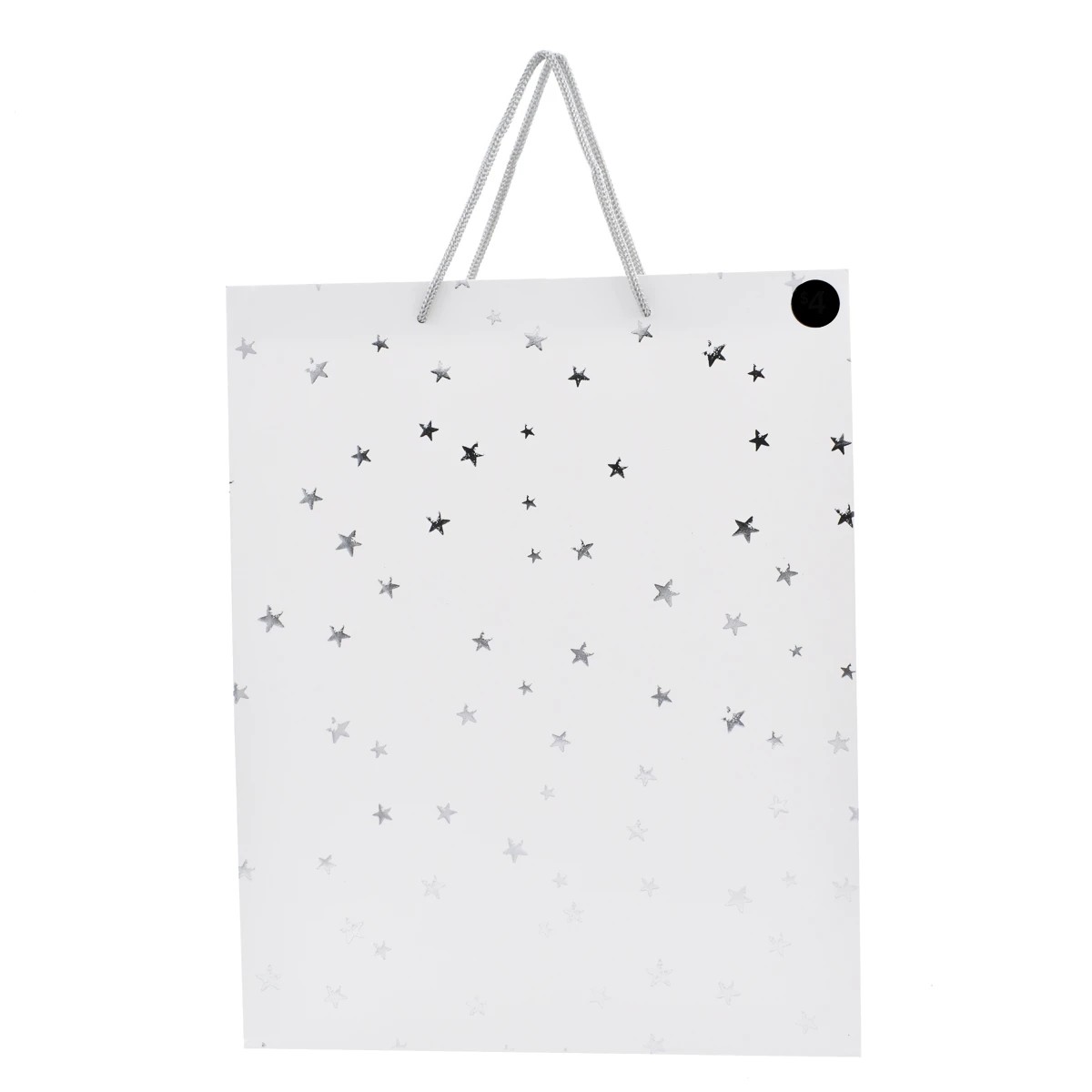 2 Hallmark White Silver Stars Gift Bag - Large, 2 of 3