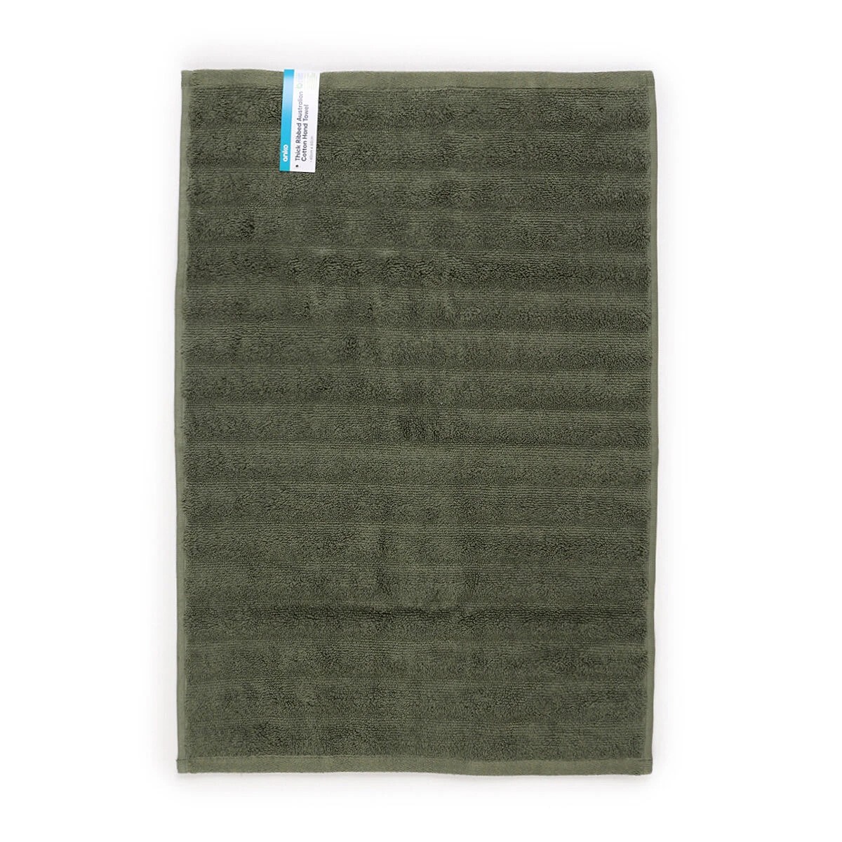 5 Thick Ribbed Australian Cotton Hand Towel - Forest Green, 5 of 5