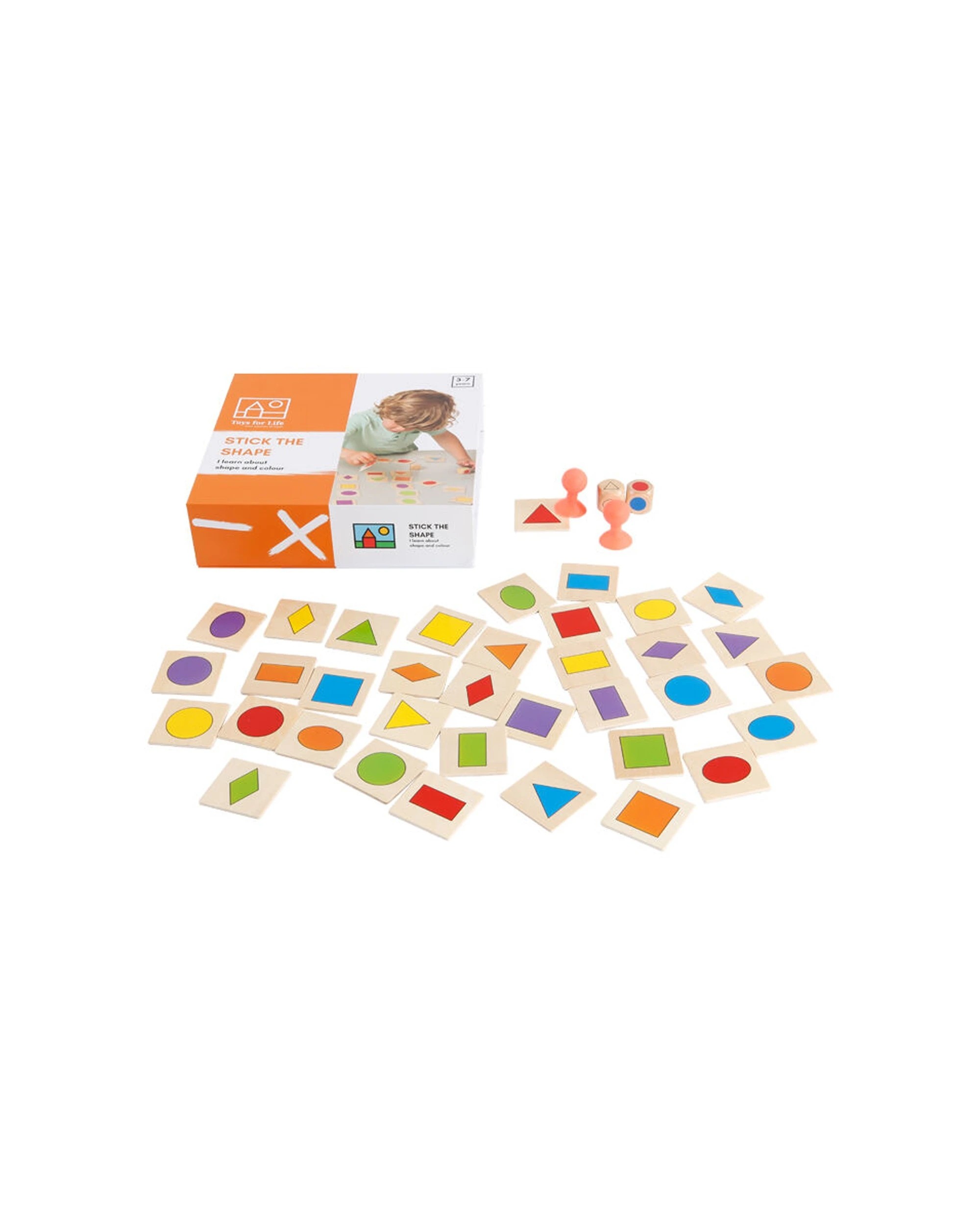 2 TFL 36Pc Stick The Shape Recognition Game Educational Toy Kids Shape Cards - Multi, 2 of 3