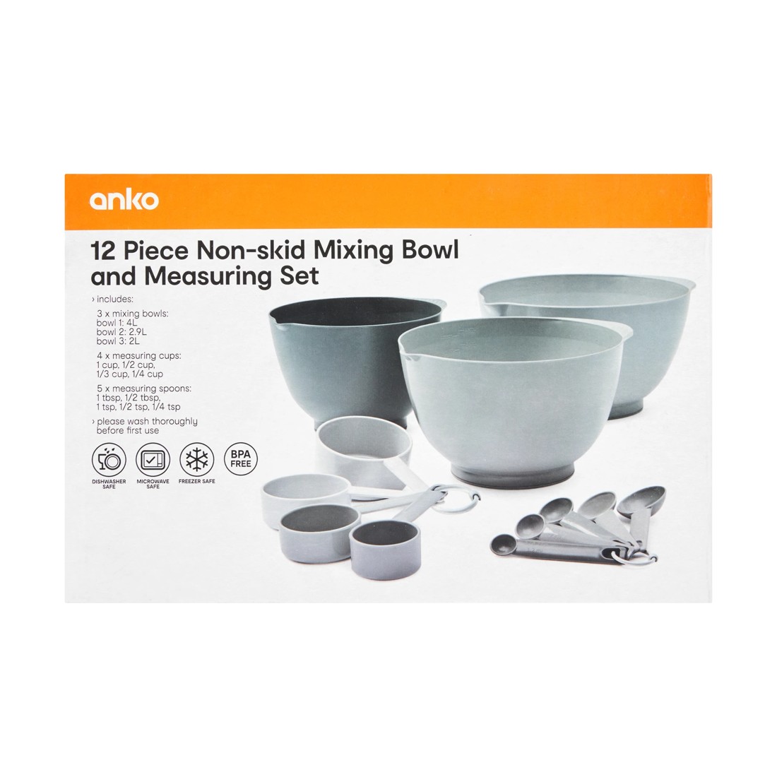 10 12 Piece Non-Skid Mixing Bowl and Measuring Set, 10 of 10