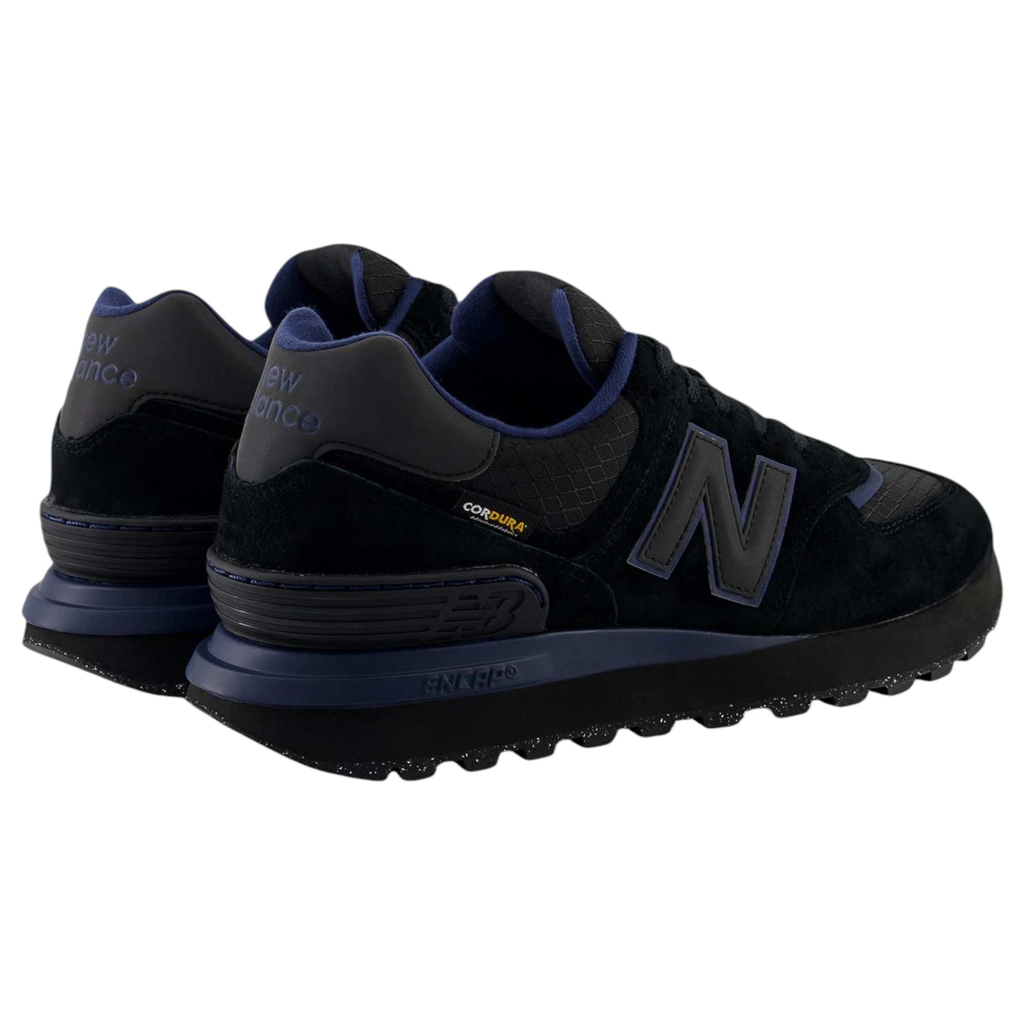 4 New Balance Mens 574 Black/ Navy Athletic Shoes BLACK/NAVY, 4 of 6