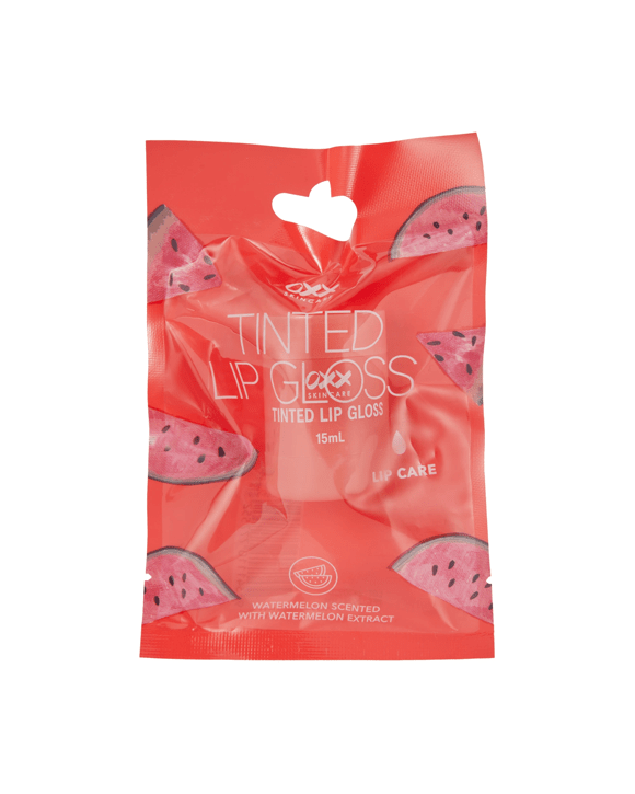 OXX Skincare Tinted Lip Gloss 15ml - Watermelon Extract and Watermelon Scented