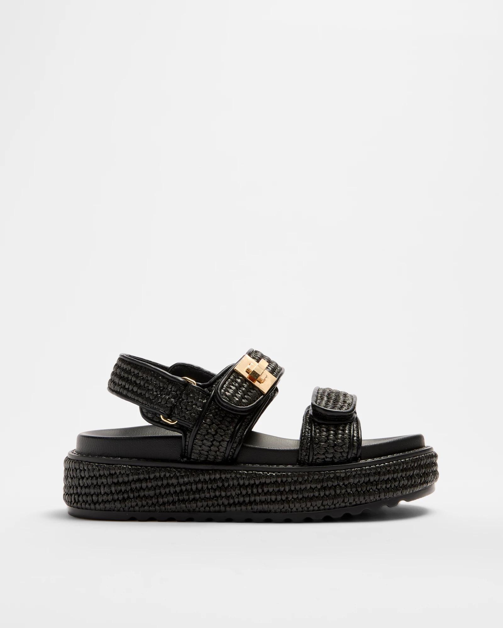 1 Target Womens Chunky Double Band Sandal BLACK, 1 of 3