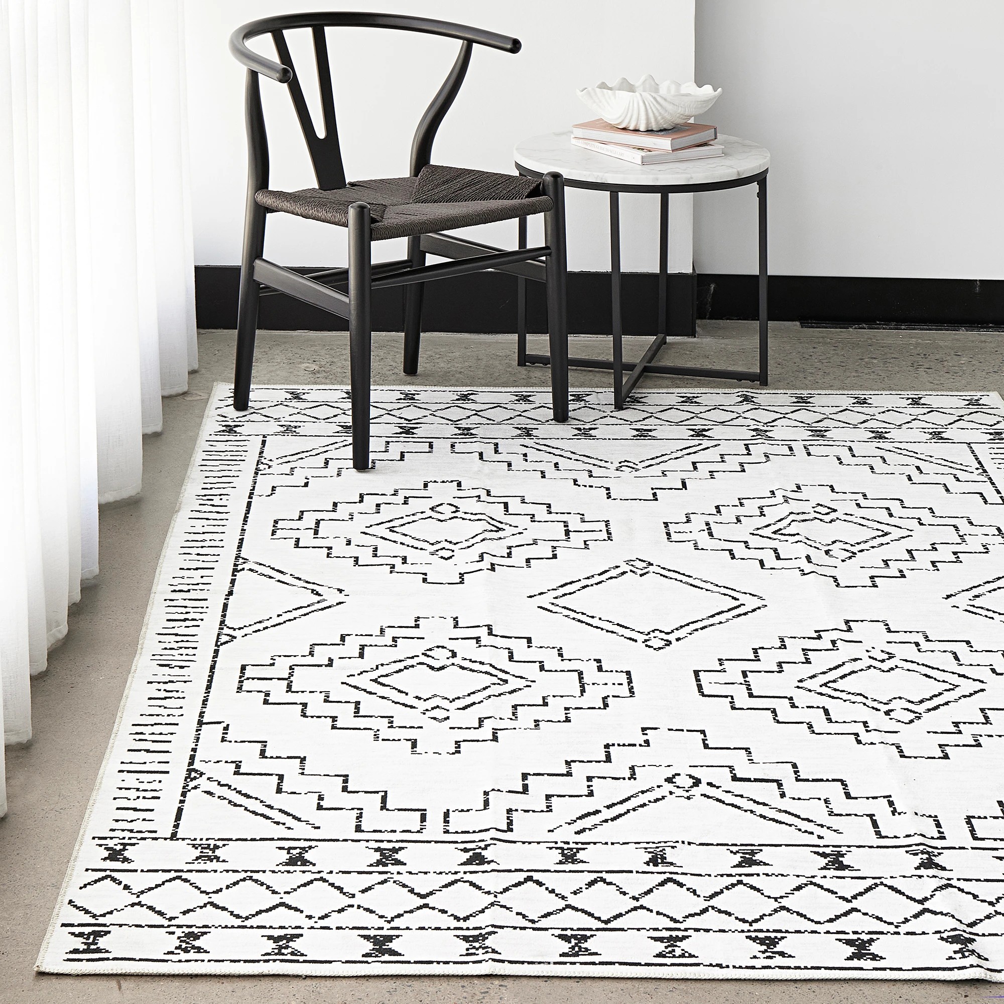 3 Common Ground Rugs Union Leeroy 300x240cm - Extra Large Washable Rug - White, 3 of 6