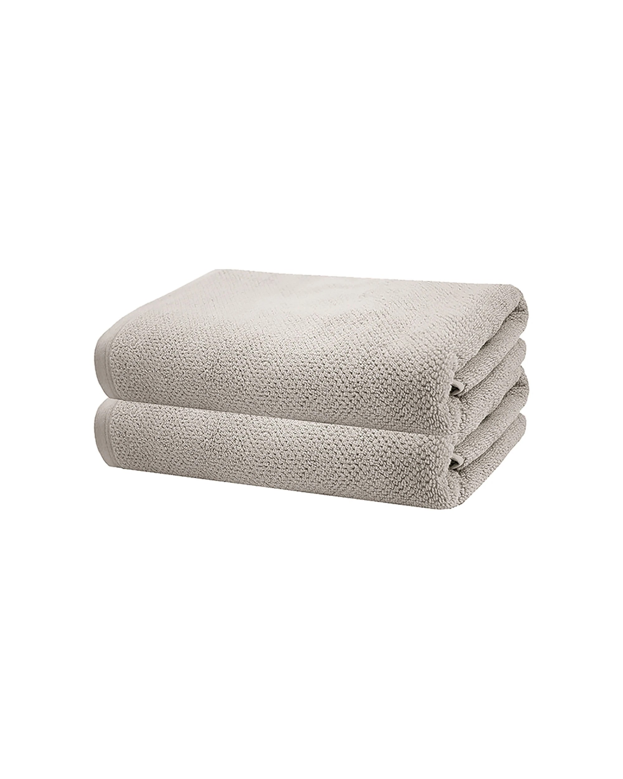 2 Bambury 2pc Bath Towel 70x140cm Pebble Cotton Woven Set Soft Absorbent Towels
 - Natural, 2 of 3