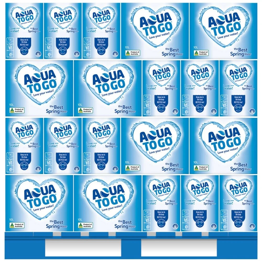 1 Aqua To Go Bag in a Box Water 10L 96 Pack, 1 of 2