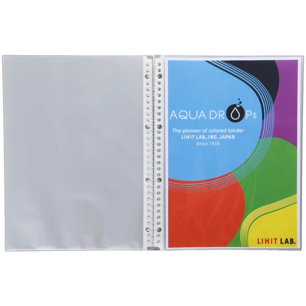 4 Aqua Drops Refillable Display Book A4 20 Pockets Vivid Grey, 4 of 4