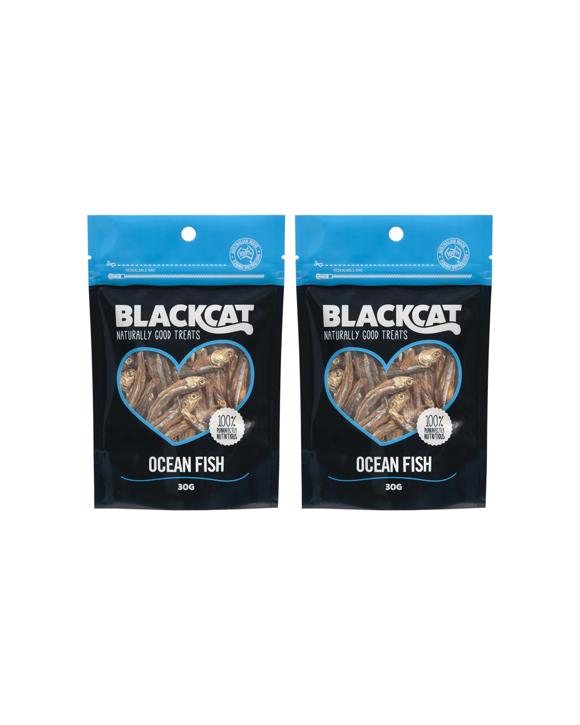 Blackcat Ocean Fish Cat Treats 2 Pack 100 Percent Natural Omega 3 And 6 - Plain