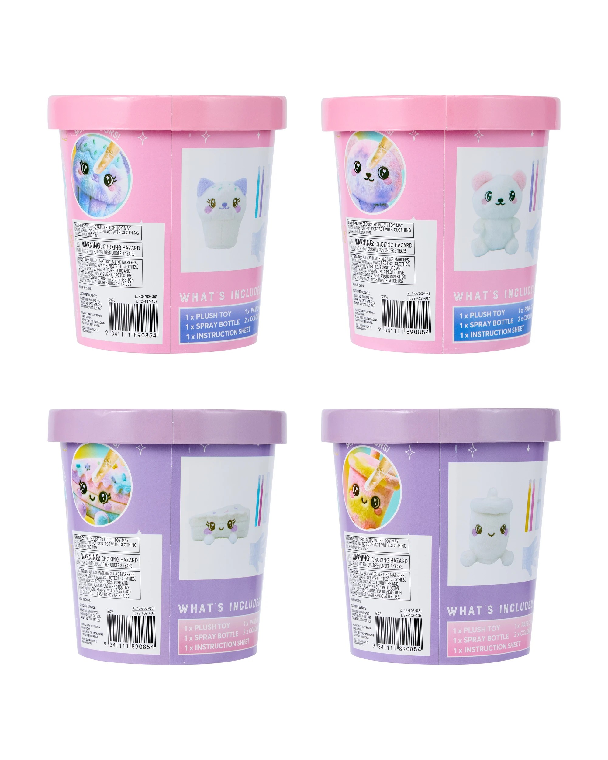 3 Colour Your Own Tie Dye Plush - Assorted, 3 of 3