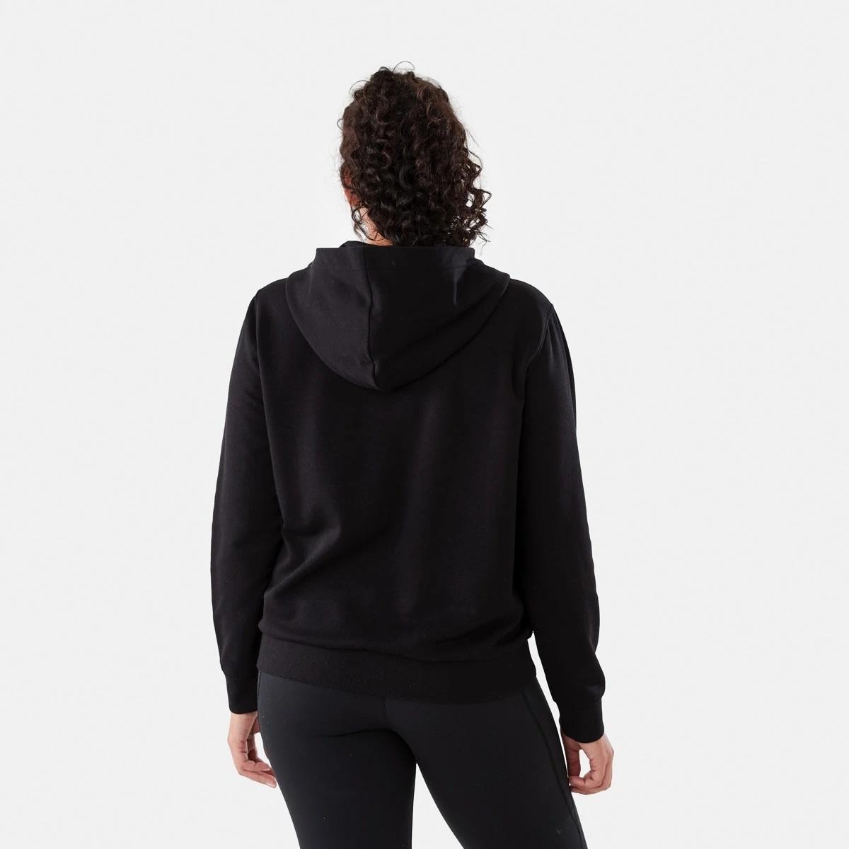 4 Active Womens Zip Through Hoodie BLACK, 4 of 7