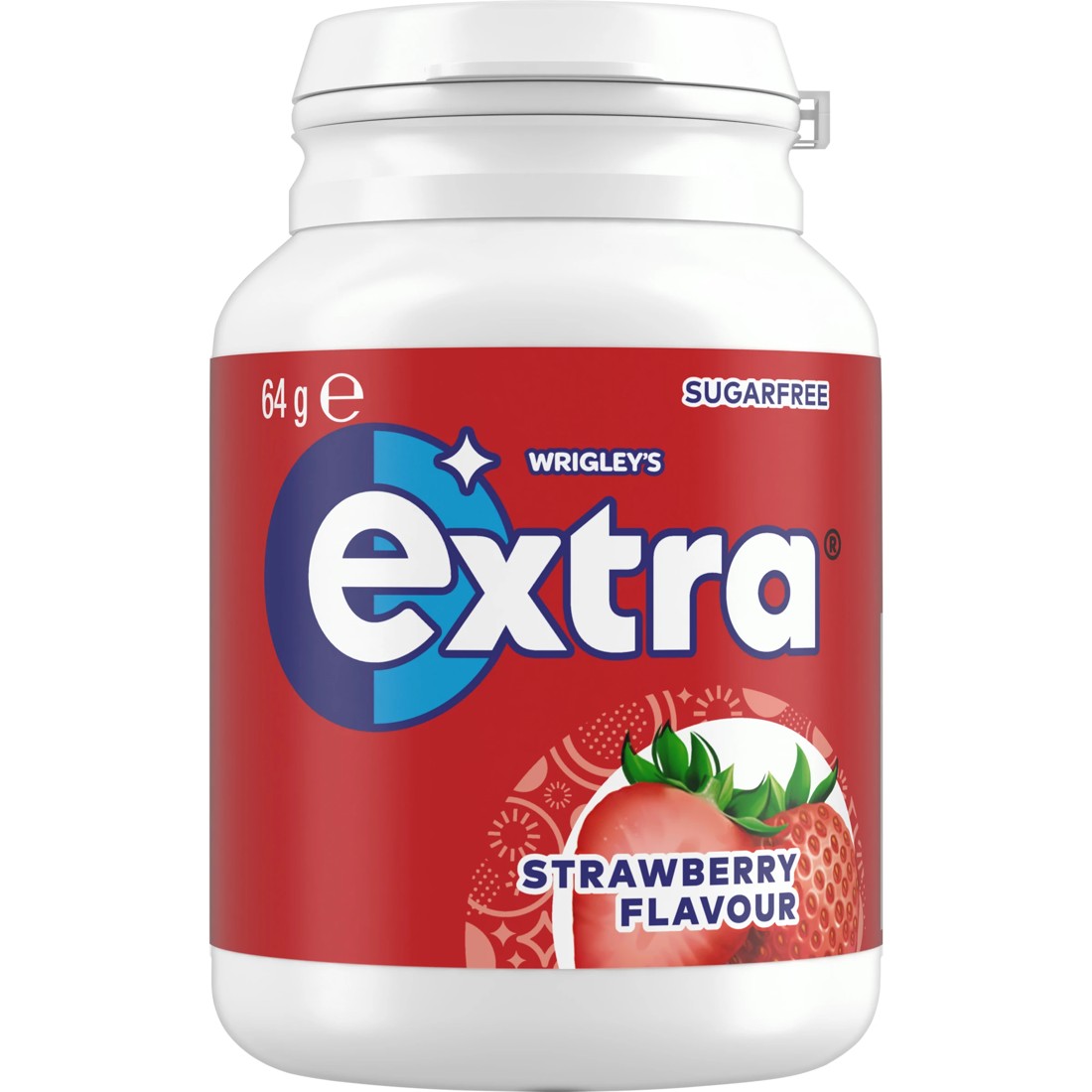 1 46 Piece Wrigley's Extra Strawberry Flavour Sugarfree Chewing Gum 64g, 1 of 5