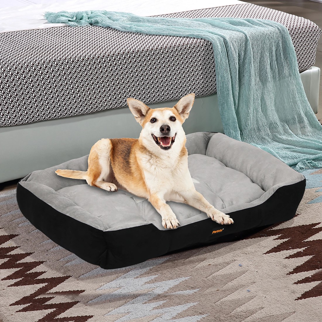 7 Pawz Dog Calming Bed Large - Black, 7 of 7
