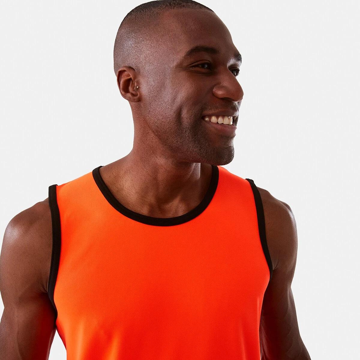 4 Workwear Fluorescent Industrial Singlet Orange, 4 of 7